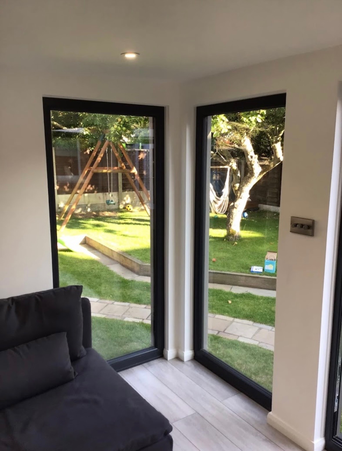 Modern rear extension with corner windows in Liverpool